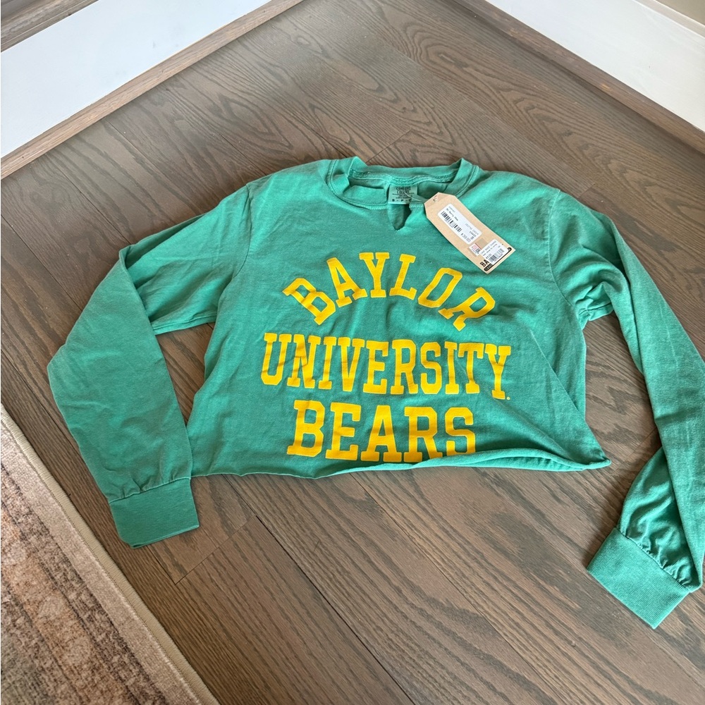 Comfort Colors Green Baylor University Bears Crewneck Shirt